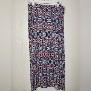 Liz Claiborne Multicolor Patterned Maxi Skirt